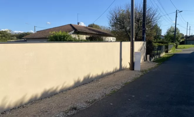 Façades chantier de Dompierre-sur-veyle, Amberieu-en-Bugey, MIB Maçonnerie