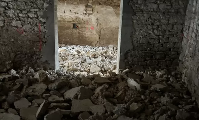 Démolition de l'ancienne dalle après une création d'ouverture